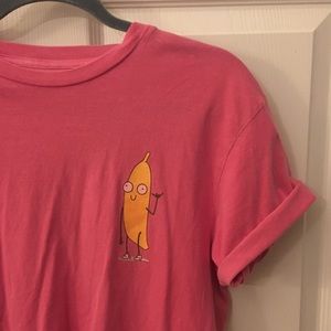 CUTE Banana Shaka Pink Crop Top